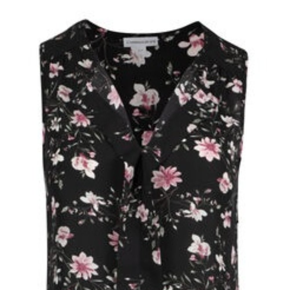 Floral Pleat Front Tank